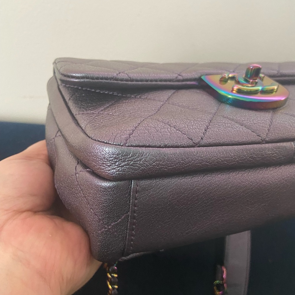 ✨🧜‍♀️ Chanel iridescent Double Carry Waist, Crossbody Flap Bag ✨🧜‍♀️ - Picture 13 of 16